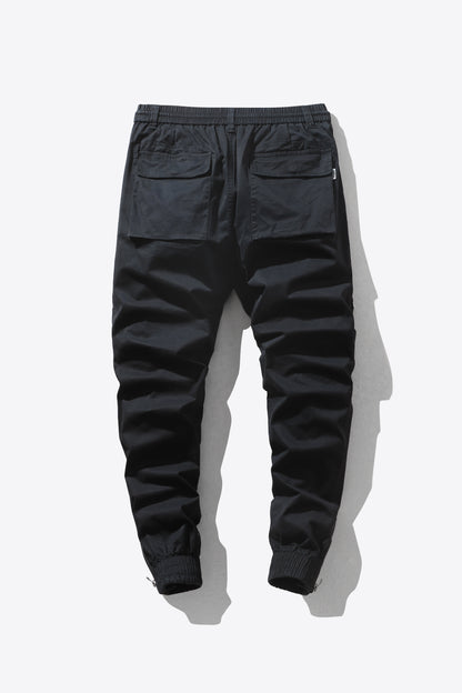 Men's Drawstring Waist Cargo Joggers with Pockets Trendsi