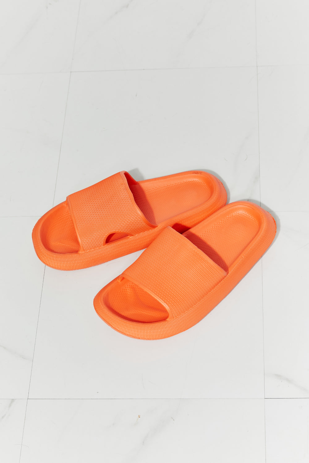 Arms Around Me Open Toe Slide in Orange Trendsi