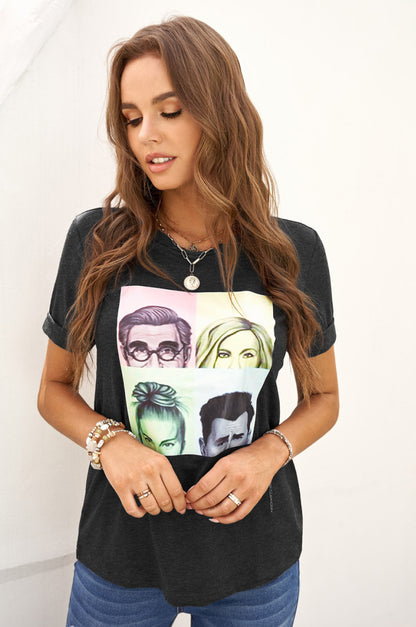 Portraits Graphic Print Tee