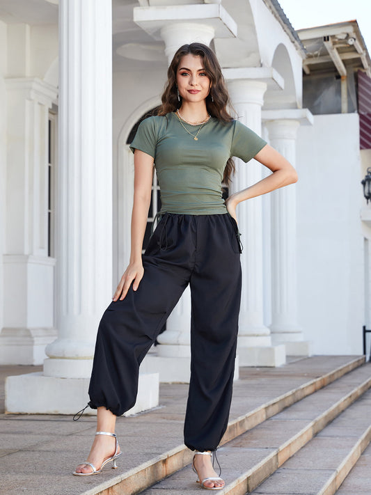 Drawstring Pants with Pockets