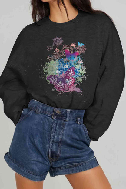 Simply Love Simply Love Butterfly Graphic Sweatshirt