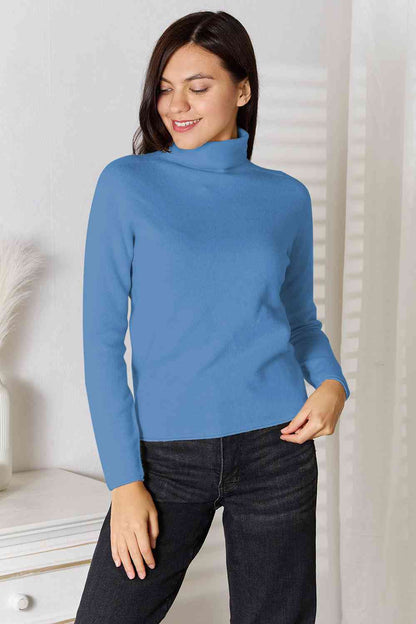 Turtleneck Long Sleeve Knit Top