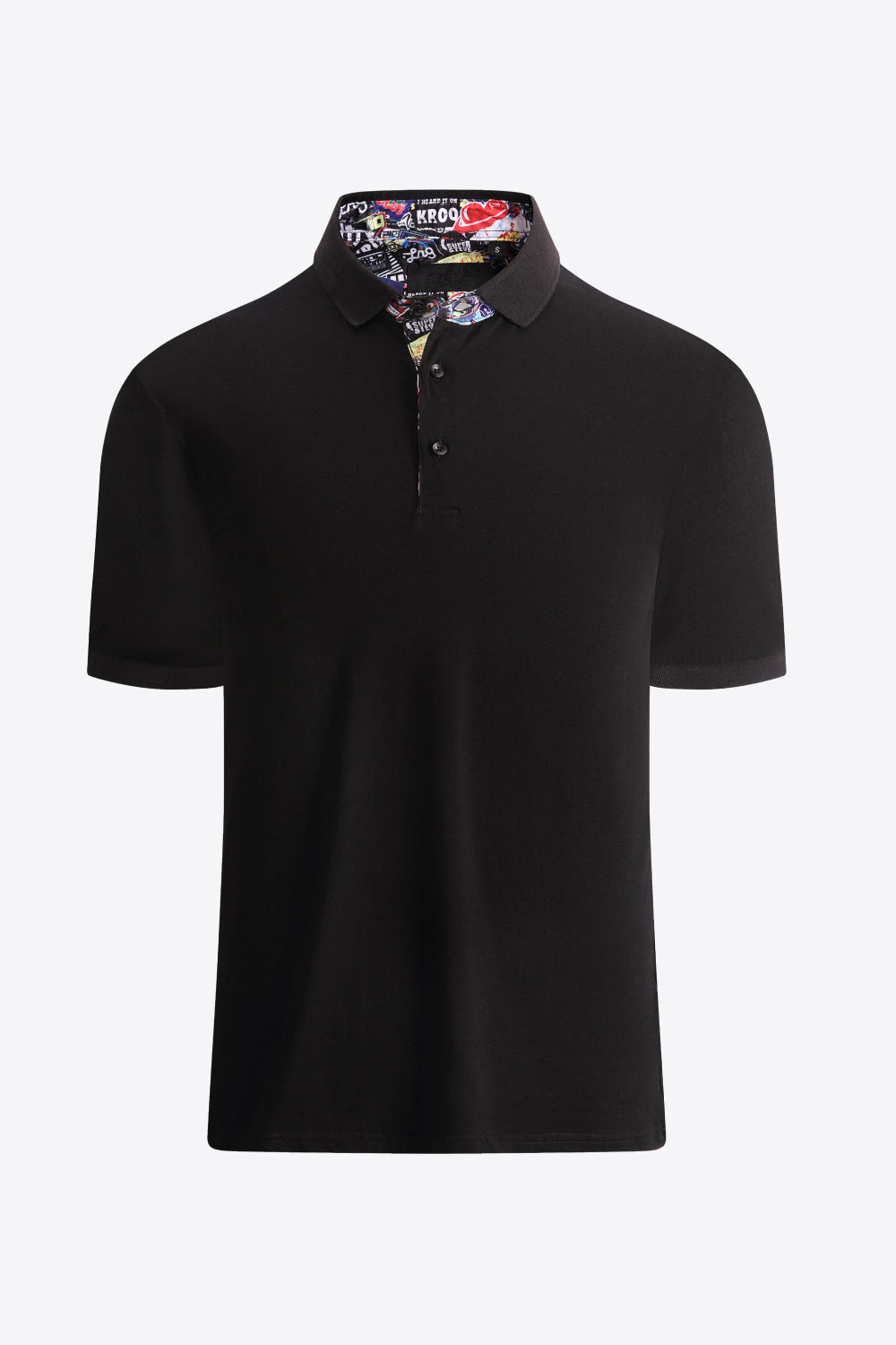 Men's Quarter-Button Short Sleeve Polo Shirt Trendsi