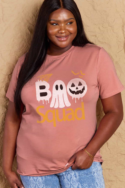 Simply Love BOO SQUAD Graphic Cotton T-Shirt