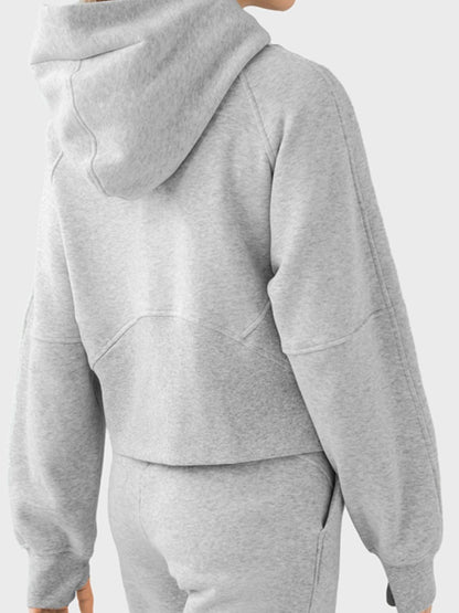 Half-Zip Long Sleeve Sports Hoodie