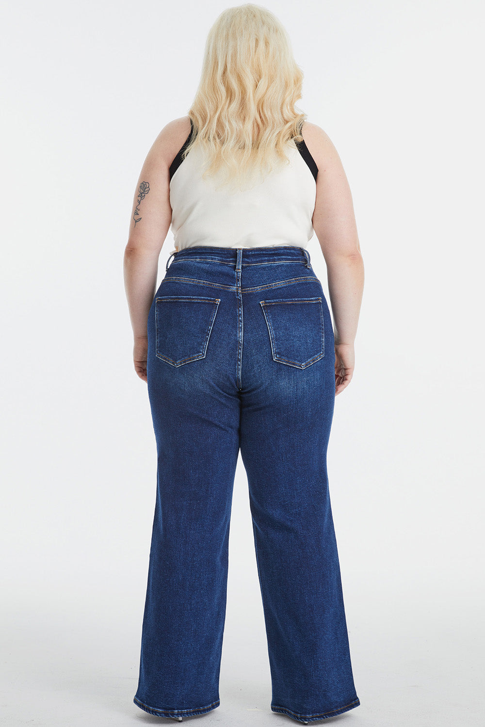 BAYEAS High Waist Cat's Whisker Wide Leg Jeans