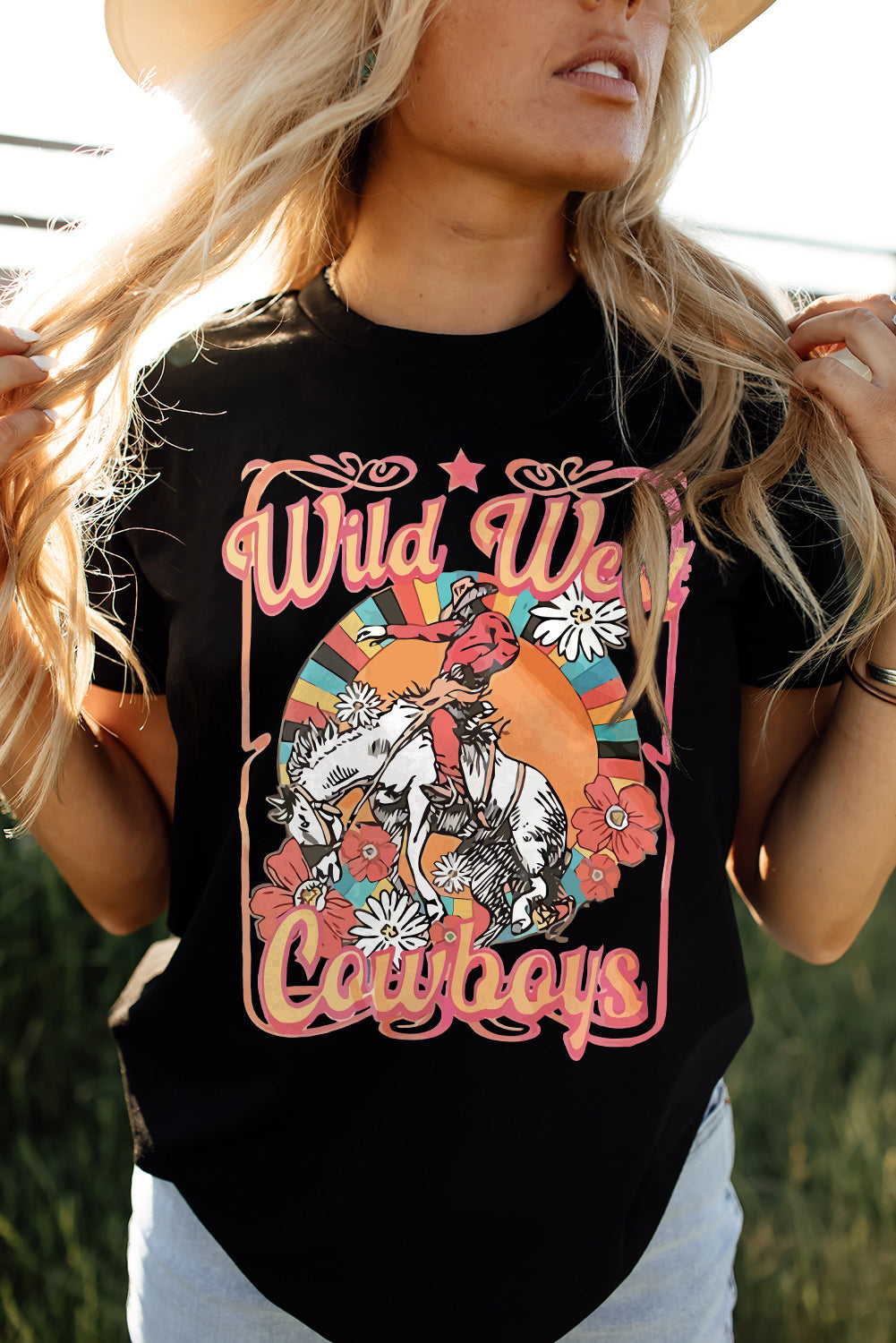 WILD WEST COWBOYS Graphic Tee Shirt