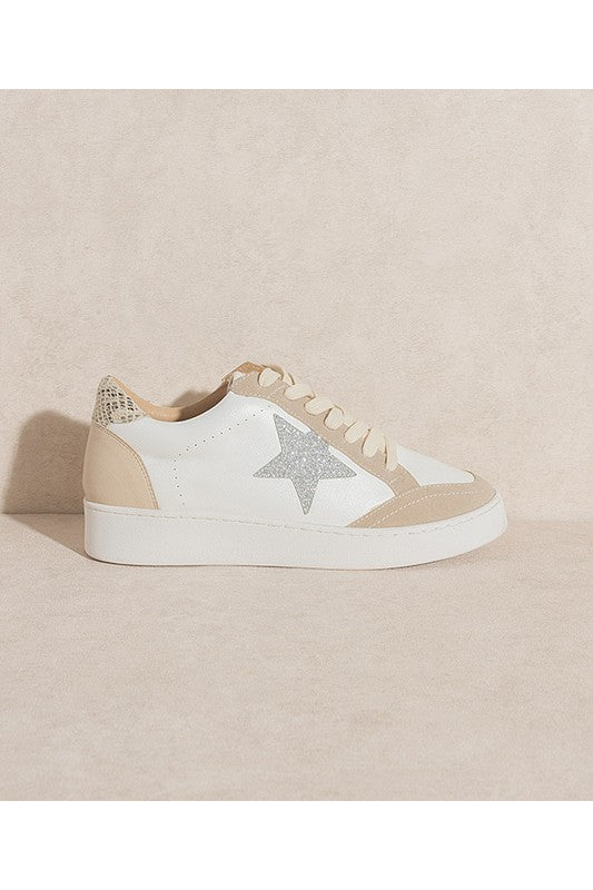 DS-OS-IRENE-A Silver Star Sneakers Let's See Style