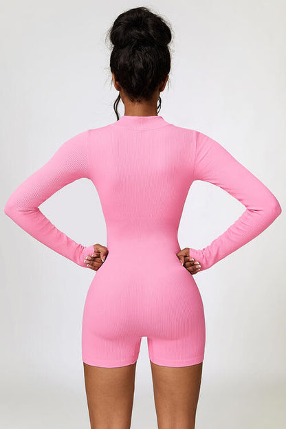 Half Zip Long Sleeve Sports Romper