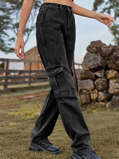 Bootcut Cargo Denim Jeans