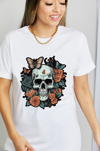 Simply Love Simply Love Skull Graphic Cotton T-Shirt