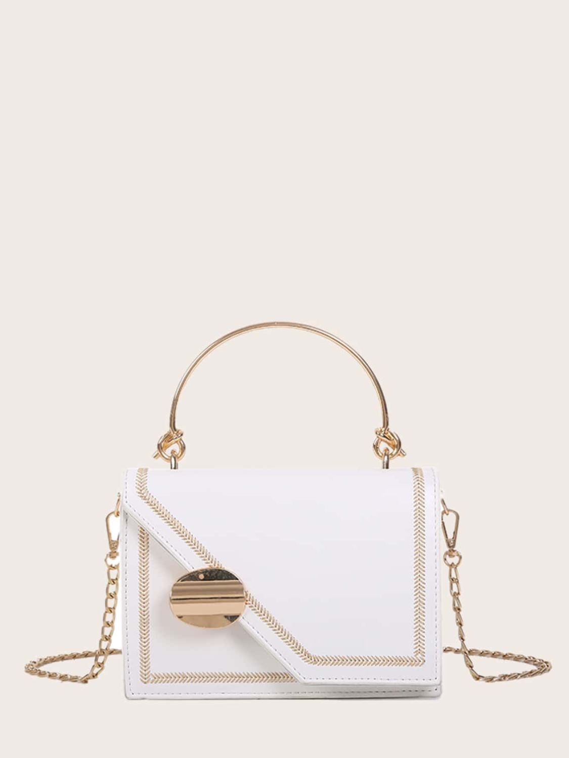 PU Leather Chain Strap Crossbody Bag