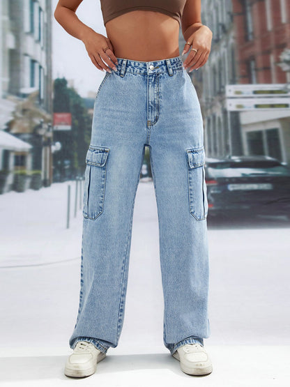 Pocketed Denim Jeans