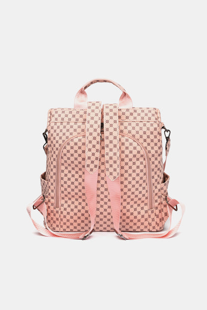 Printed PU Leather Backpack