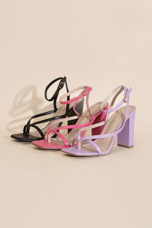 NILE-5 THONG STRAPPY HEELS Top Guy Footwear