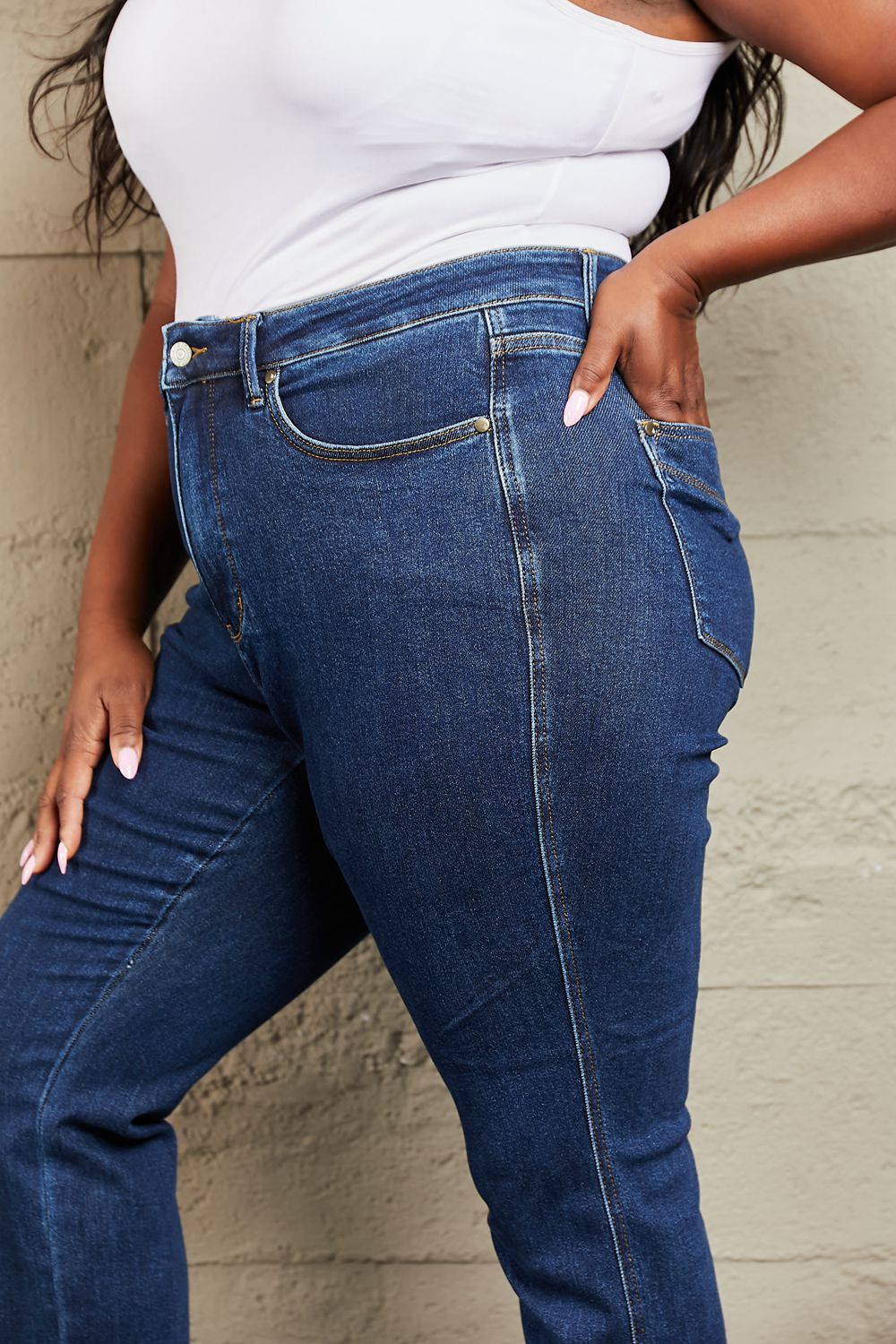 Judy Blue Kailee Tummy Control High Waisted Straight Jeans