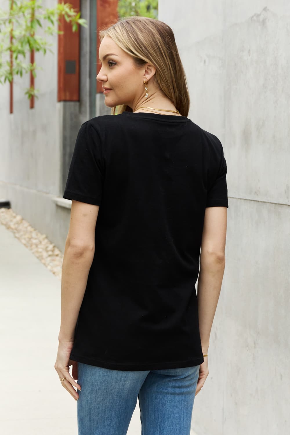 Simply Love Celestial Graphic Short Sleeve Cotton Tee Trendsi