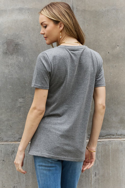 Simply Love Round Neck Graphic Cotton Tee