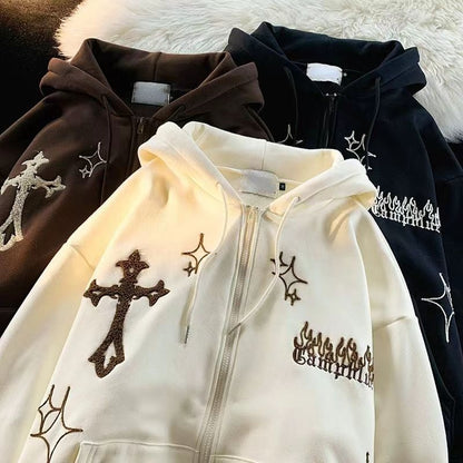 Unisex Vintage Embroidery Hoodies