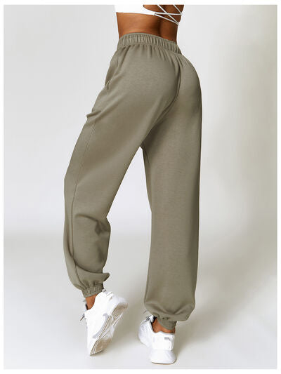 Drawstring Pocketed Active Joggers