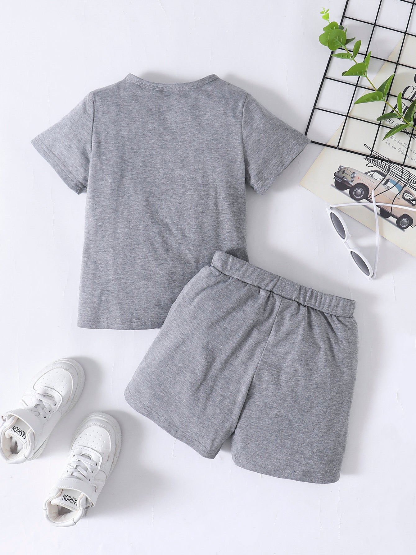 Boys CHAMPIONSHIPS Graphic Tee and Shorts Set Trendsi