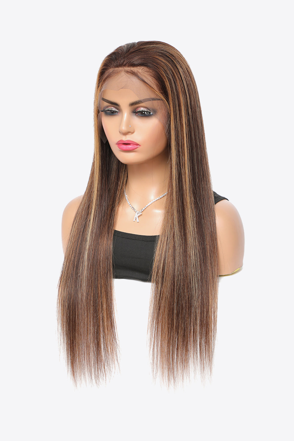 18" 160g  Highlight Ombre #P4/27 13x4 Lace Front Wigs Virgin Hair 150% Density Trendsi