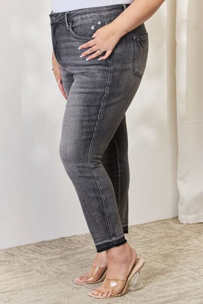 Judy Blue High Waist Tummy Control Release Hem Skinny Jeans