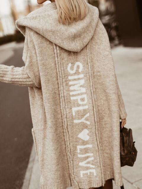 SIMPLY LIVE Hooded Cardigan