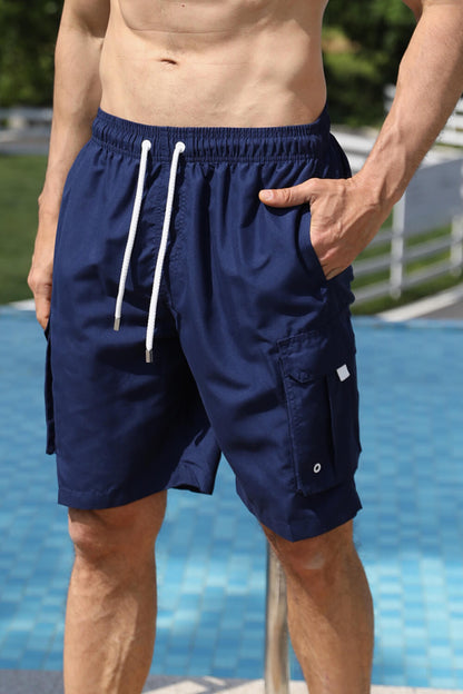 Men's Drawstring Waist Cargo Shorts Trendsi