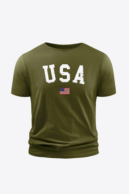 Men's USA Flag Graphic Tee Shirt Trendsi