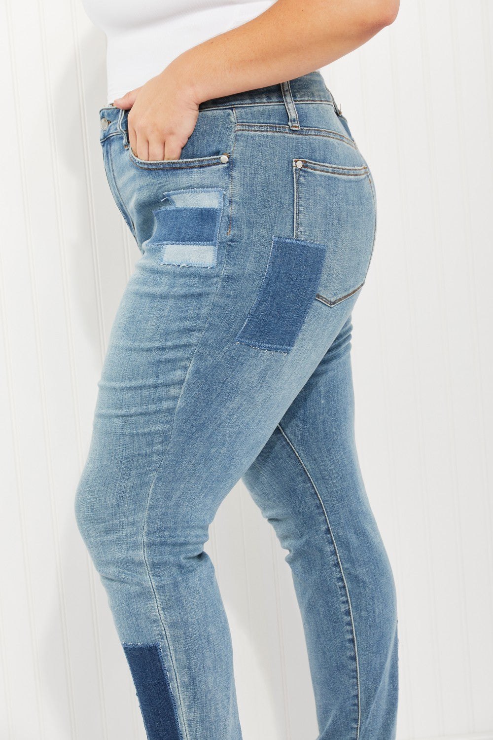 Patch Boyfriend Jeans Trendsi