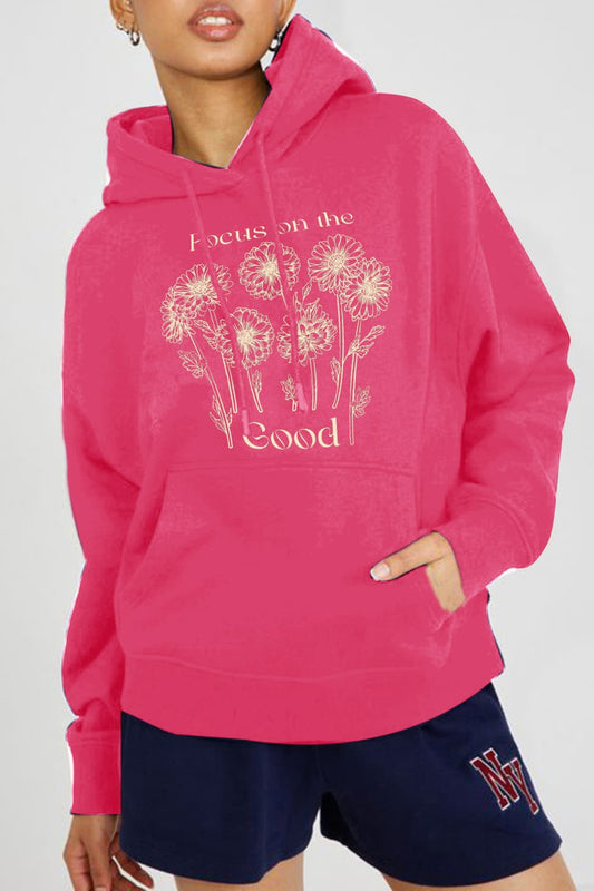 Simply Love Simply Love FOCUS ON THE GOOD Graphic Hoodie