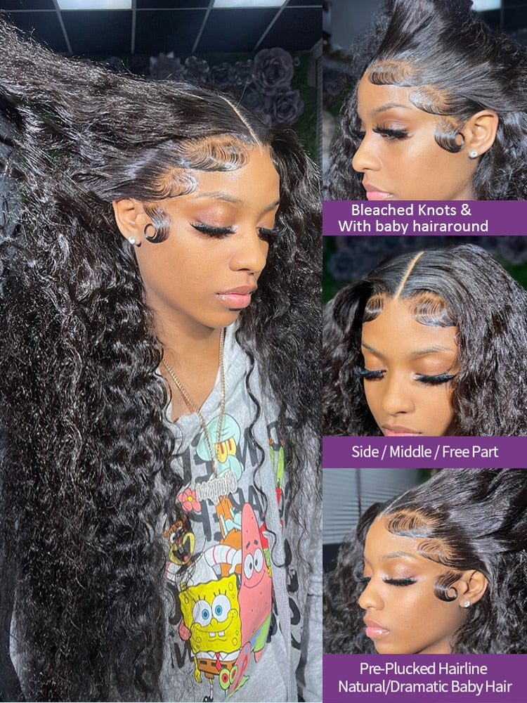 Deep Wave Transparent HD Lace Front Human Hair Wig Lola’s Hidden Gem