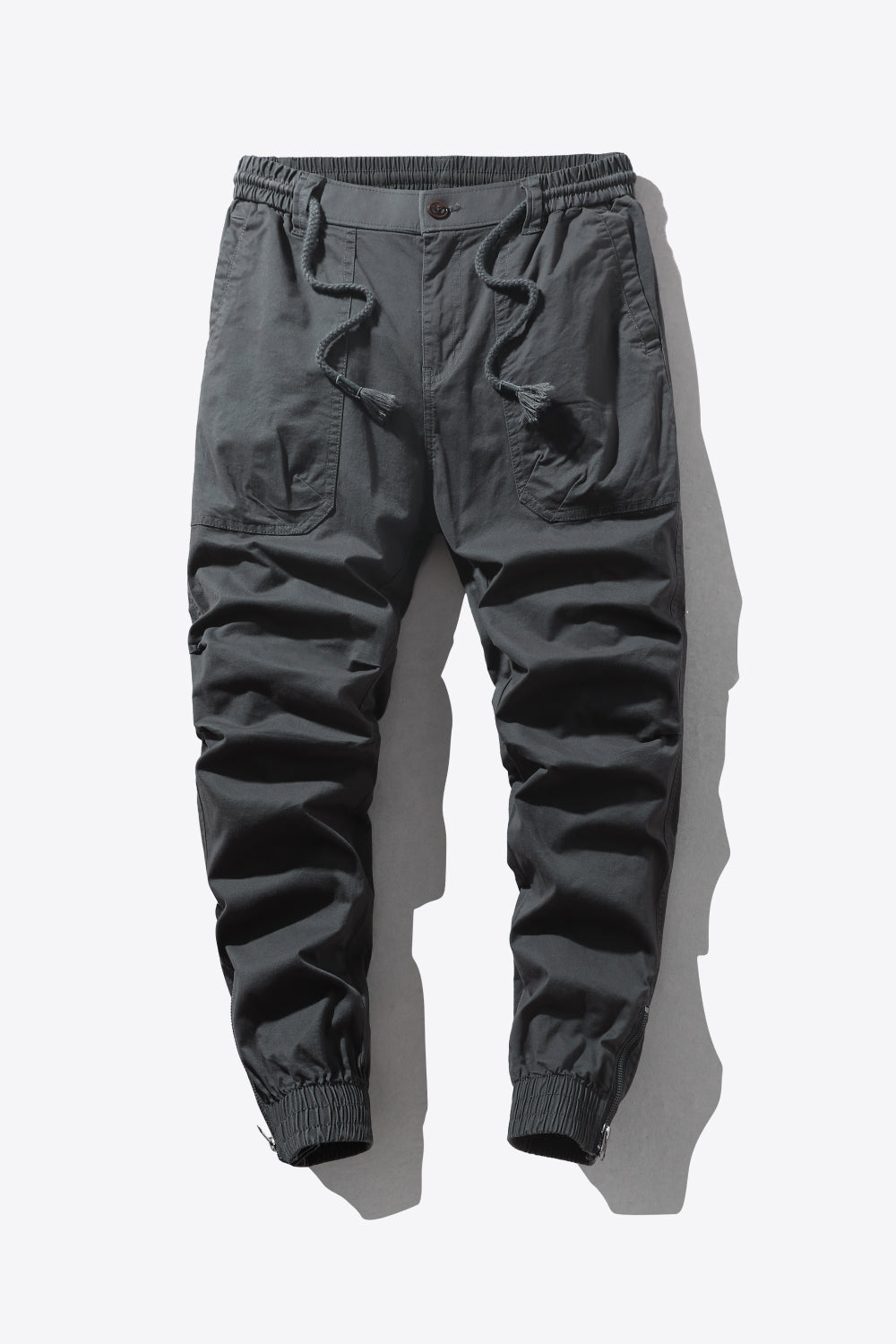 Men's Drawstring Waist Cargo Joggers with Pockets Trendsi