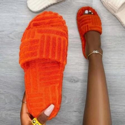 Warm furry Casual Slipper Slides Lola’s Hidden Gem