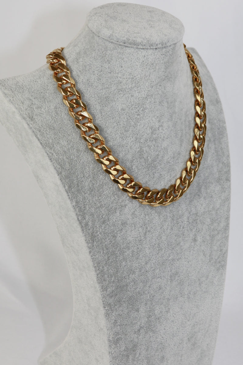 Thick Curb Chain Stainless Steel Necklace Trendsi