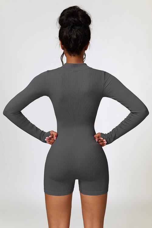 Half Zip Long Sleeve Sports Romper