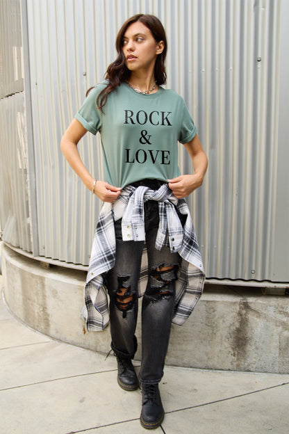 Simply Love ROCK ＆ LOVE Short Sleeve T-Shirt