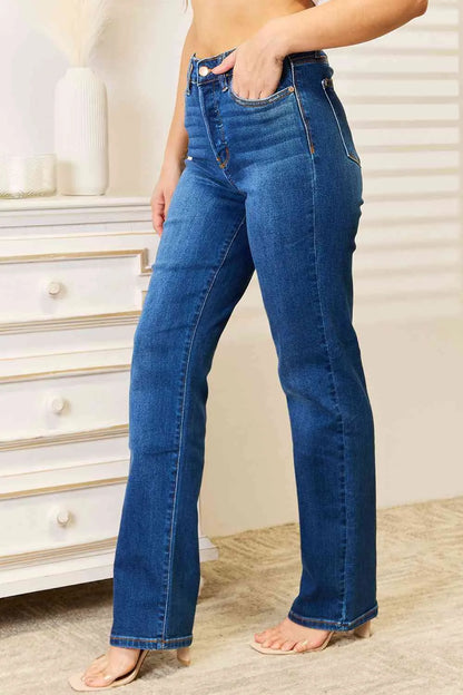 Judy Blue Straight Leg Jeans with Pockets