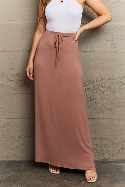 Culture Code For The Day Flare Maxi Skirt in Chocolate