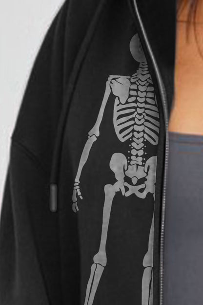 Simply Love Skeleton Graphic Hoodie