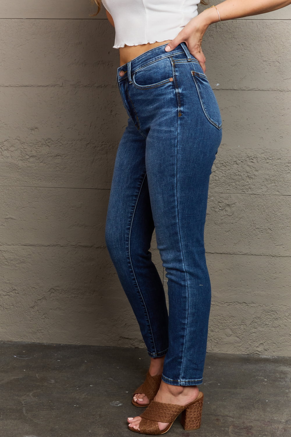 Judy Blue Taylor High Waist Shield Back Pocket Slim Fit Jeans