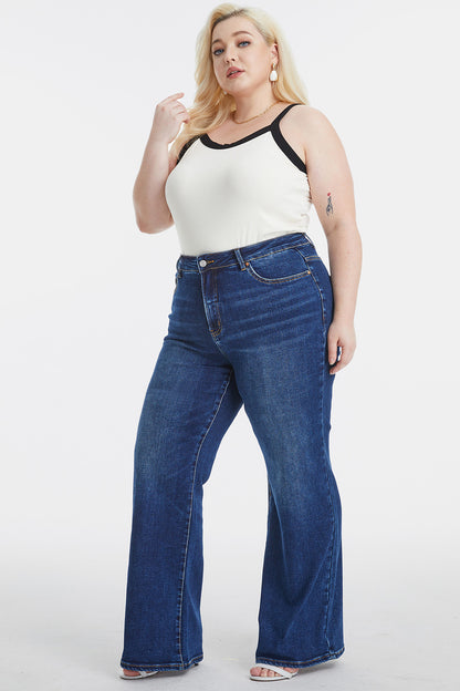 BAYEAS High Waist Cat's Whisker Wide Leg Jeans