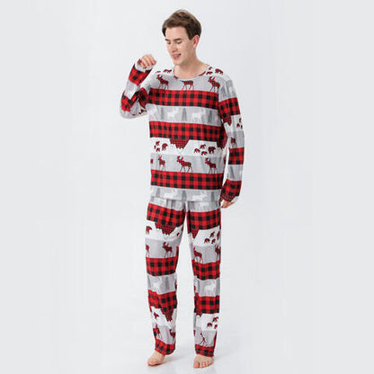 Men's Reindeer & Plaid Top and Pants Set