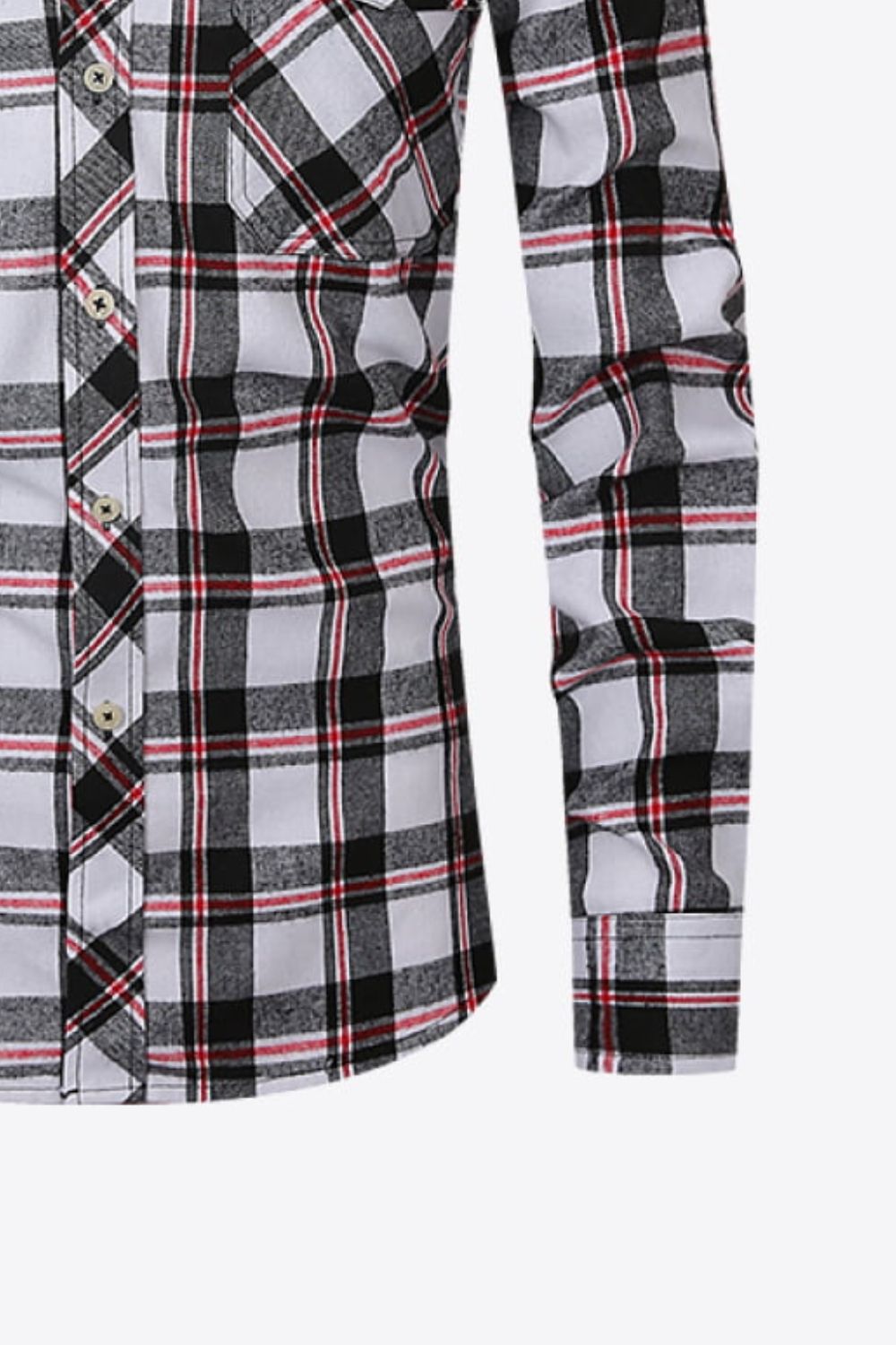 Men's Plaid Button-Up Long Sleeve Shirt Trendsi