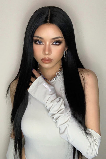 13*2" Long Lace Front Straight Synthetic Wigs 26" Long 150% Density Trendsi