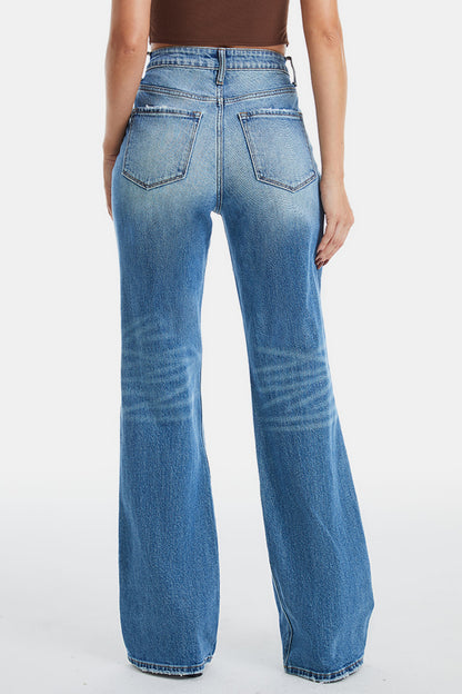 BAYEAS Ultra High-Waist Gradient Bootcut Jeans