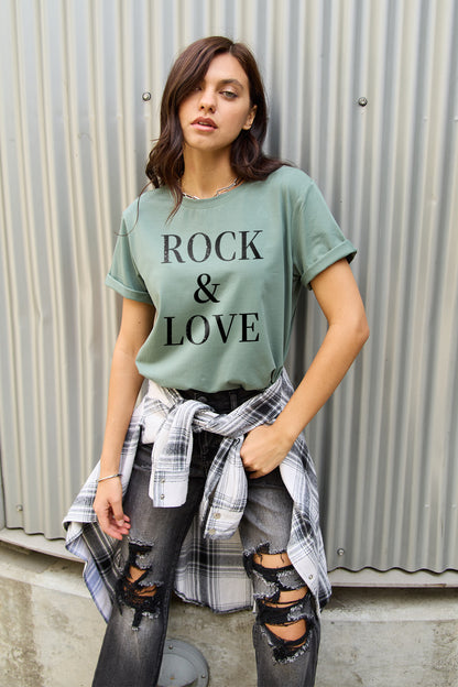 Simply Love ROCK ＆ LOVE Short Sleeve T-Shirt