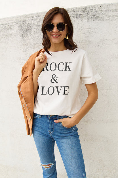 Simply Love ROCK ＆ LOVE Short Sleeve T-Shirt