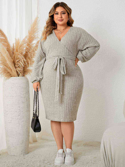 Plus+ Tie Waist Wrap Dress